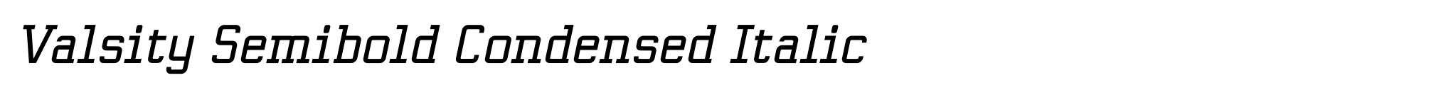 Valsity Semibold Condensed Italic image